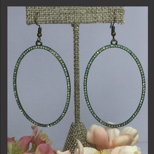 🆕❤️Bling Big or Go Home Earrings in Pale Green